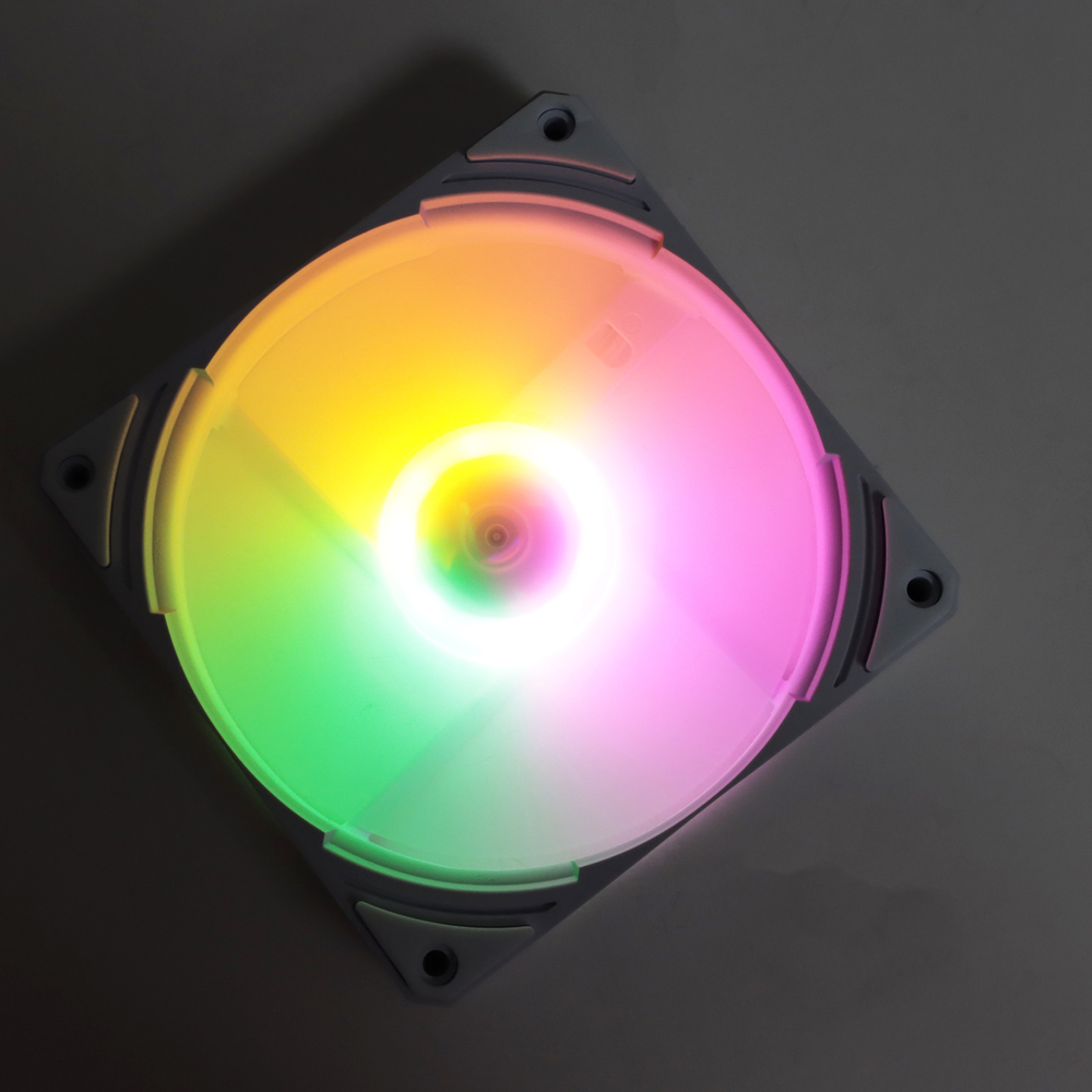 Комплект из 3 вентиляторов TESLA RGB120-LW3, 120мм, 1200rpm, 3-pin+Molex, белый/FRGB, 38CFM, 21дБ, антивибропрокладки (TSL-120-LW3)