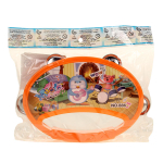 Бубен 16см, оранжевый, пакет 886