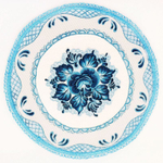 Декоративная сервировочная салфетка (d 46) Оазис - Гжель