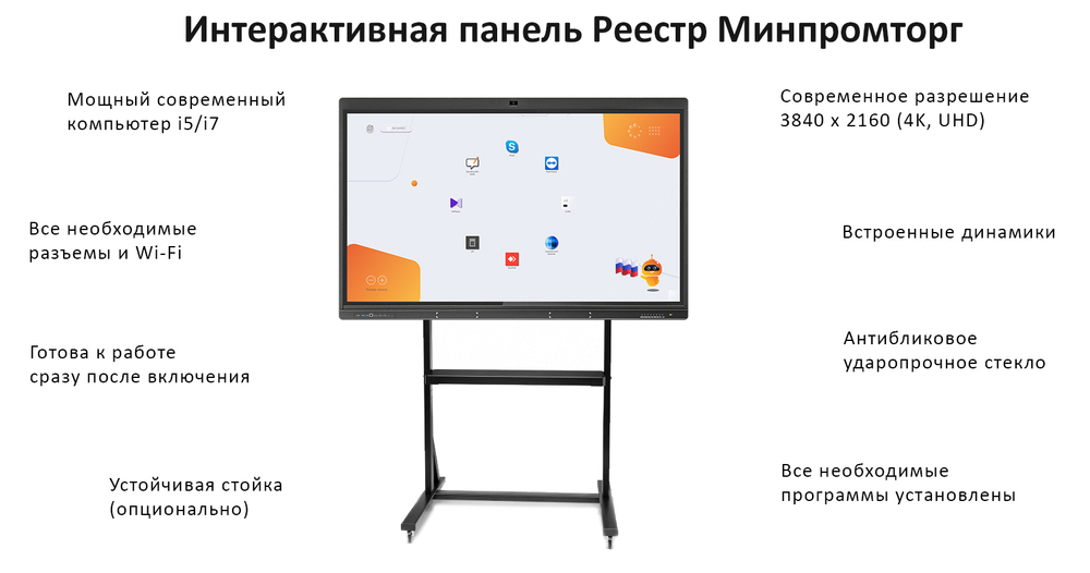 Интерактивная панель BM Stark Baikal Light Pro в реестре Минпромторг
