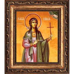София врачебница, мученица. Икона на холсте.
