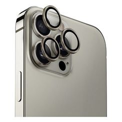 Защитное стекло для камеры Uniq OPTIX Camera Lens AluGuard для iPhone 16 Pro/16 Pro Max (IP6.3P-6.9P(2024)-ALENSTGRY) Titanium Grey