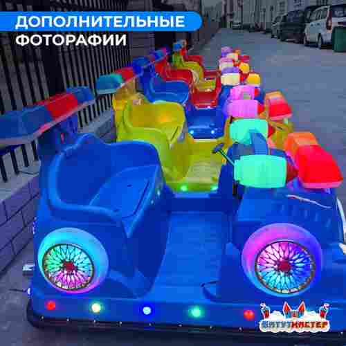 Детский электромобиль для детского центра «Жёлтый гром» двухместный, полный привод