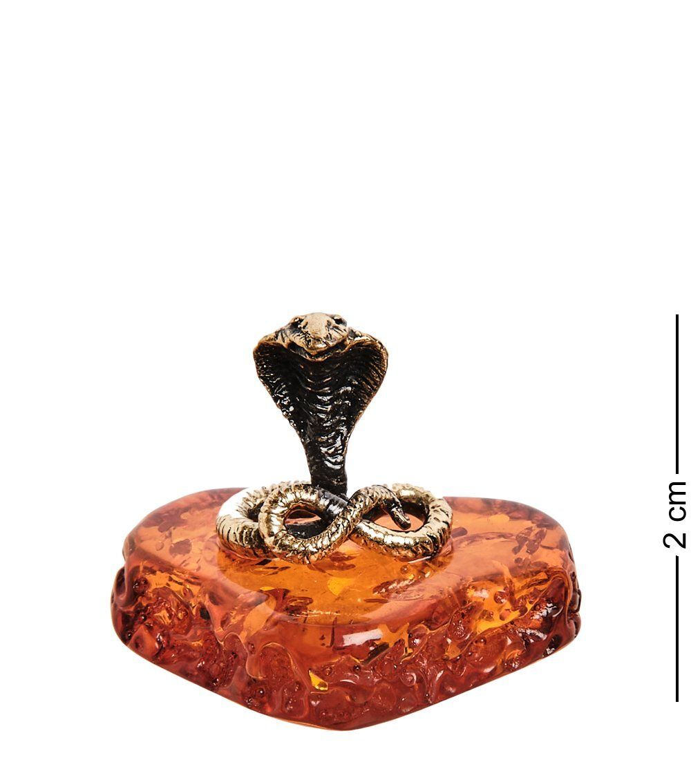 Народные промыслы AM-2746 Фигурка «Кобра» (латунь, янтарь)