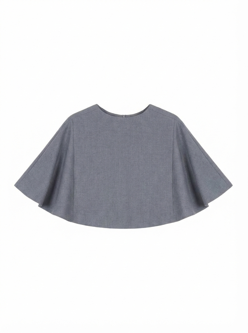 Накидка костюмная серая