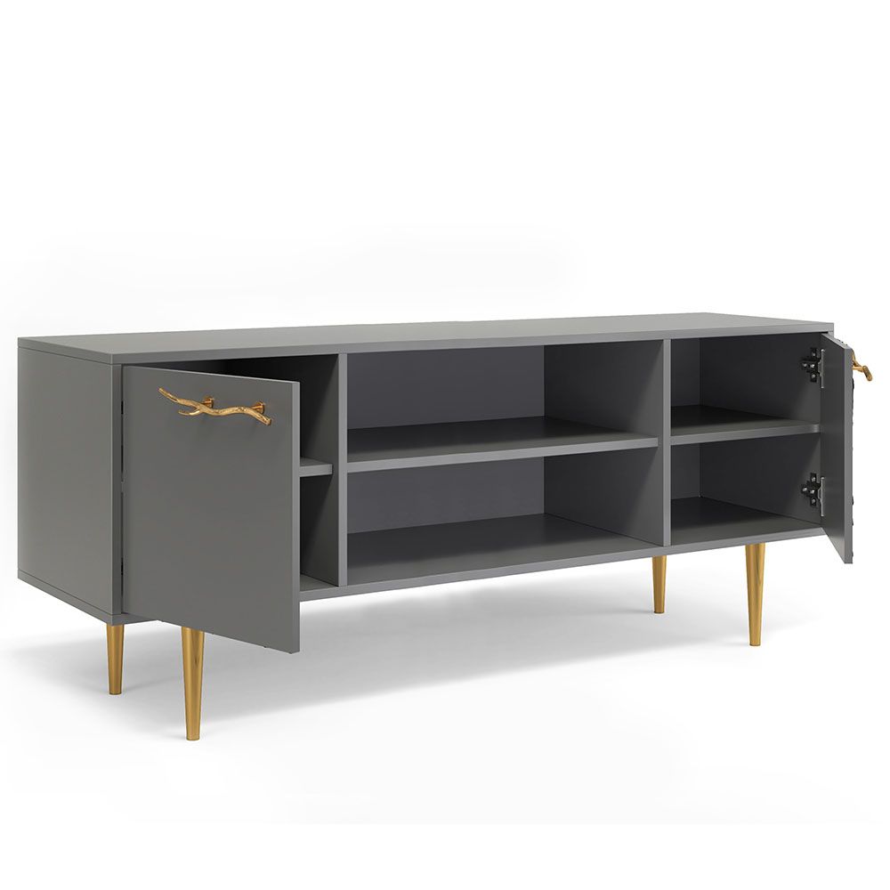 Тумба под ТВ Арт 155см Стайл Серый Голд