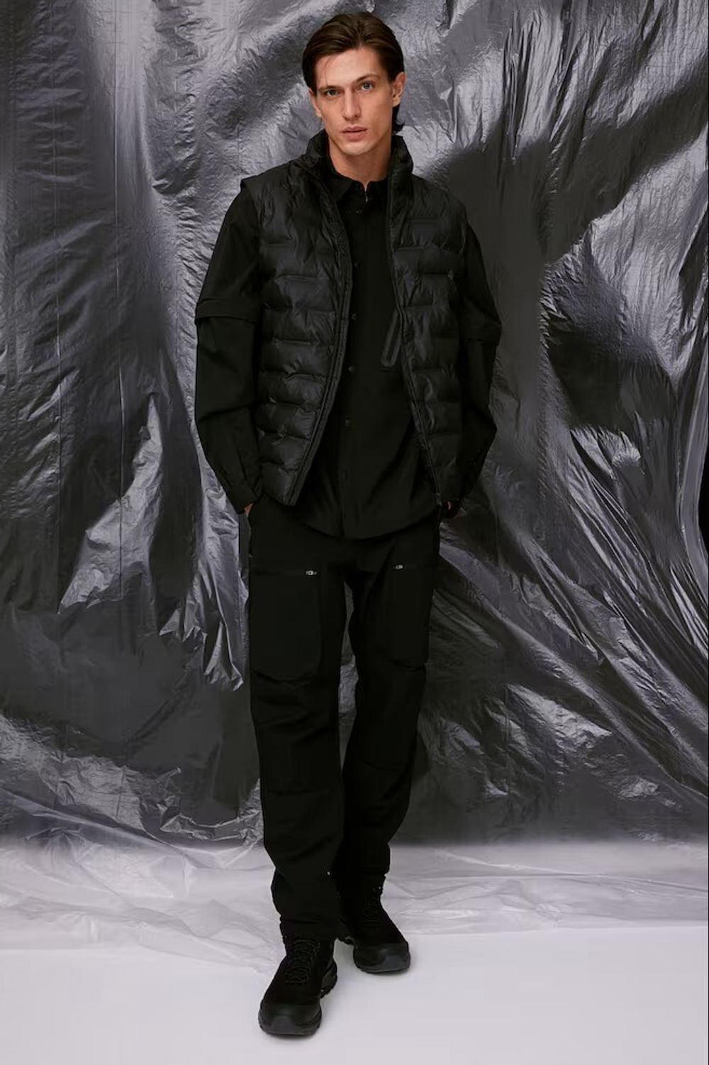 H&M Водонепроницаемые брюки Regular Fit™, черный