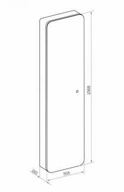Зеркало-шкаф с подсветкой ART&MAX LECCE AM-Lec-360-1560-1D-DS-F-Nero