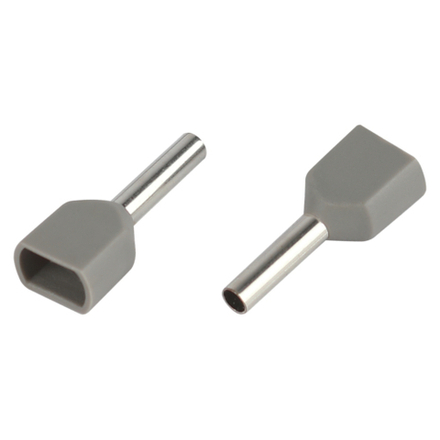 Наконечник-гильза ЭРА NO-225-72 двойной НШвИ 0.75-8 с изолированным фланцем упаковка 500 шт