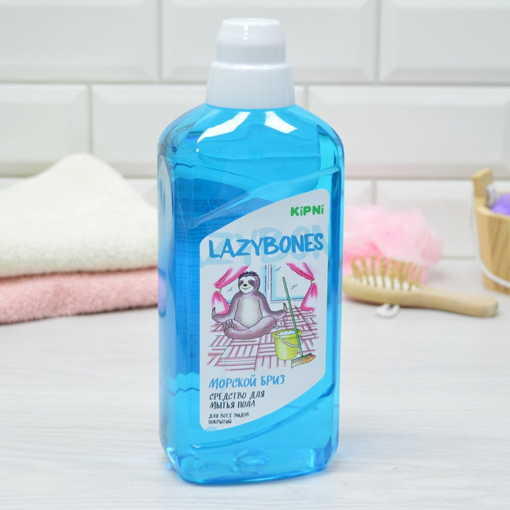 Средство для мытья пола "Морской бриз" 1л с мерным колпачком