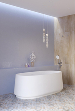 Ванна акриловая матовая 170х82 Cezares CZR-LUX-CENTRAL-170-82-58-MATT