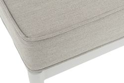 "Касабланка" угловой модуль плетеный из роупа, каркас алюминий светло-серый (RAL7035) муар, роуп серо-коричневый 23мм, ткань бежевая 15052