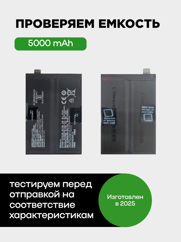 Аккумулятор для OnePlus Nord 3 5G 5000 mAh (BLP925) ORIGberry
