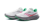 Saucony Ride 16 sports comfortable fashion mesh shock absorption non-slip wear-resistant low-cut casual running shoes women's white pink