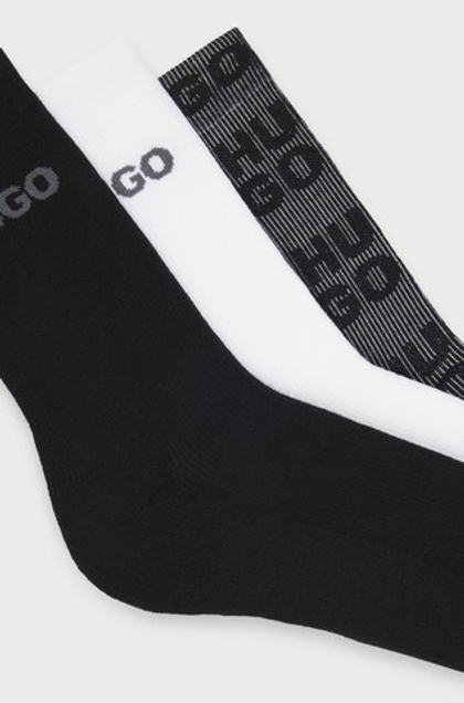 Носки (3 пары) мужские HUGO 3P QS LOGO RIB CC