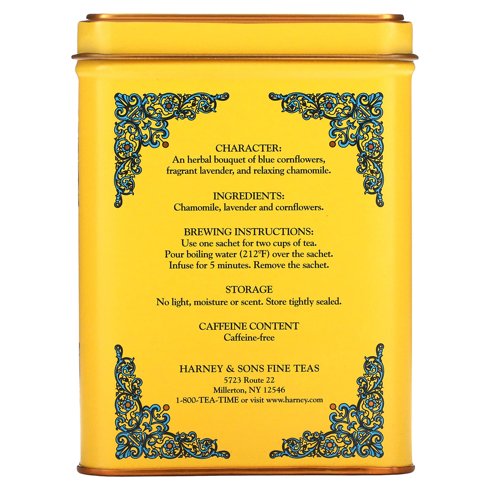 Harney & Sons, HT Tea Blends, чайные смеси, желтый и синий, без кофеина, 20 пакетиков, 40 г (1,4 унции)
