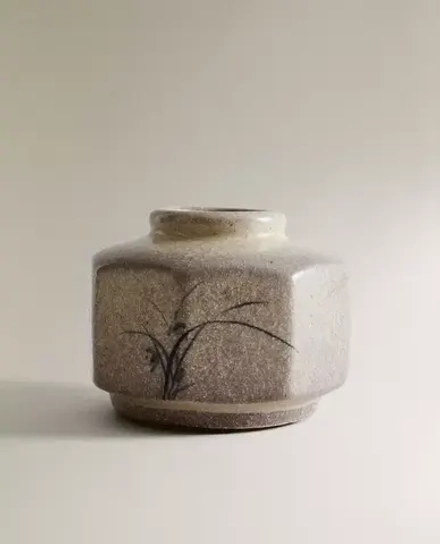 ZARA HOME ВАЗА ИЗ ТЕРРАКОТЫ, КОРИЧНЕВЫЙ