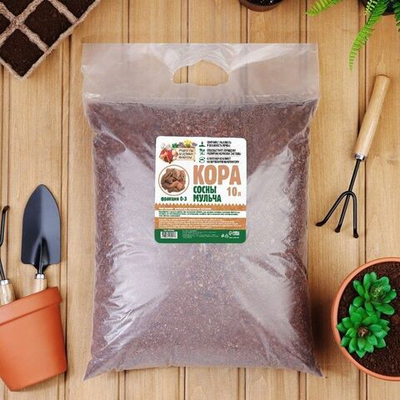 Мульча сосновой коры «Рецепты Дедушки Никиты» (10 литров) (Цвет: не задано)