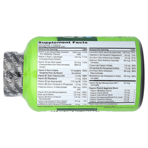 NATURELO, Мультивитамины для мужчин One Daily, 240 вегетарианских капсул