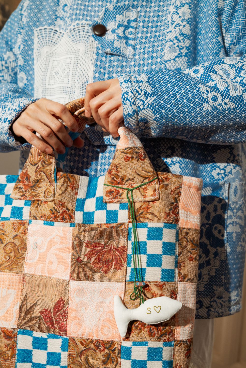 Сумка Soeurs Basket Bag 7 сине-коричневая