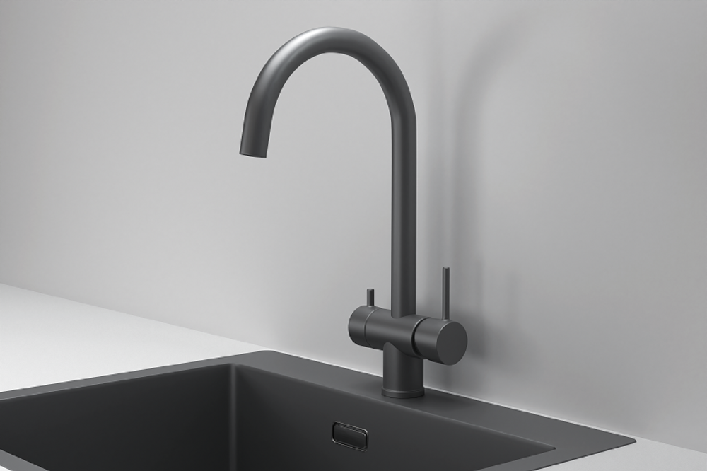 Granula KS-7104, ГРАФИТ МАТОВЫЙ, СМЕСИТЕЛЬ КУХОННЫЙ