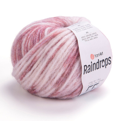 Пряжа YarnArt (ЯрнАрт) Raindrops / уп.10 мот. по 50 г, 115 м, 2905 пыльно-розовый меланж