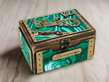 Шкатулка "Урал. Малахит"