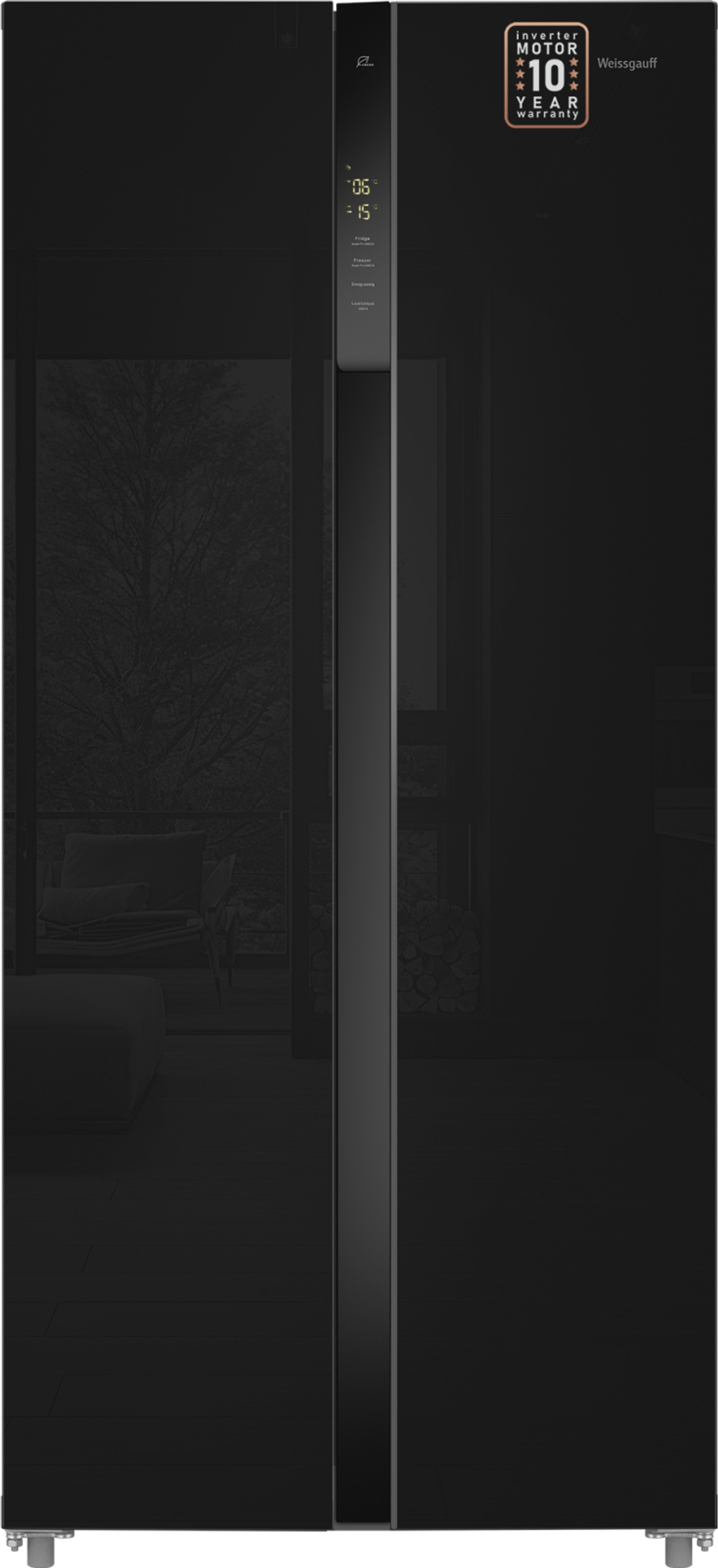 Weissgauff WSBS 500 Inverter NoFrost Black Glass