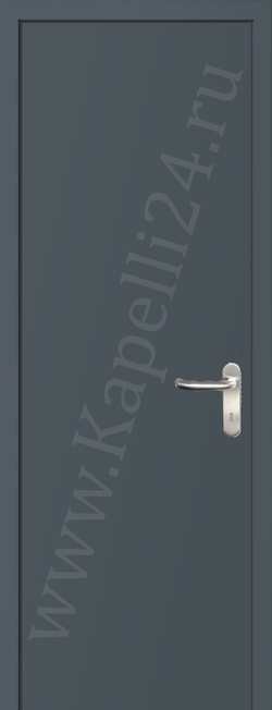 Дверь влагостойкая пластиковая KAPELLI multicolor ДГ RAL 7031 Сине-серый + коробка