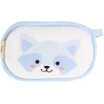 Губка для тела махровая детская «Happy baby - Енот Грэй» , 13*8,5 см (ZIP пакет)