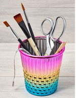 Стакан-органайзер "Наперсток" для швейных аксессуаров, цвет радуга