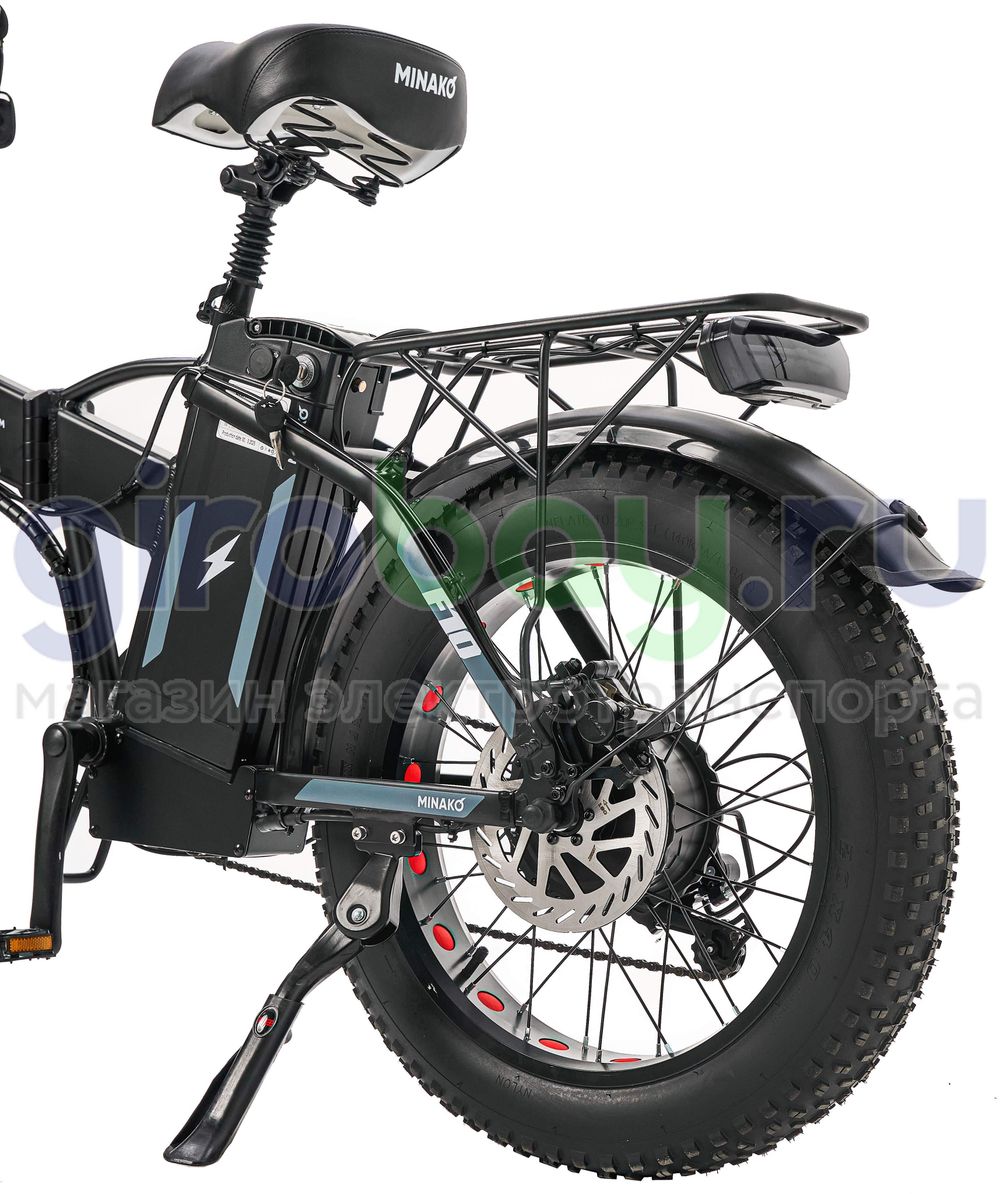 Электровелосипед Minako F10 Pro (48V/20Ah) - Серый обод фото №9