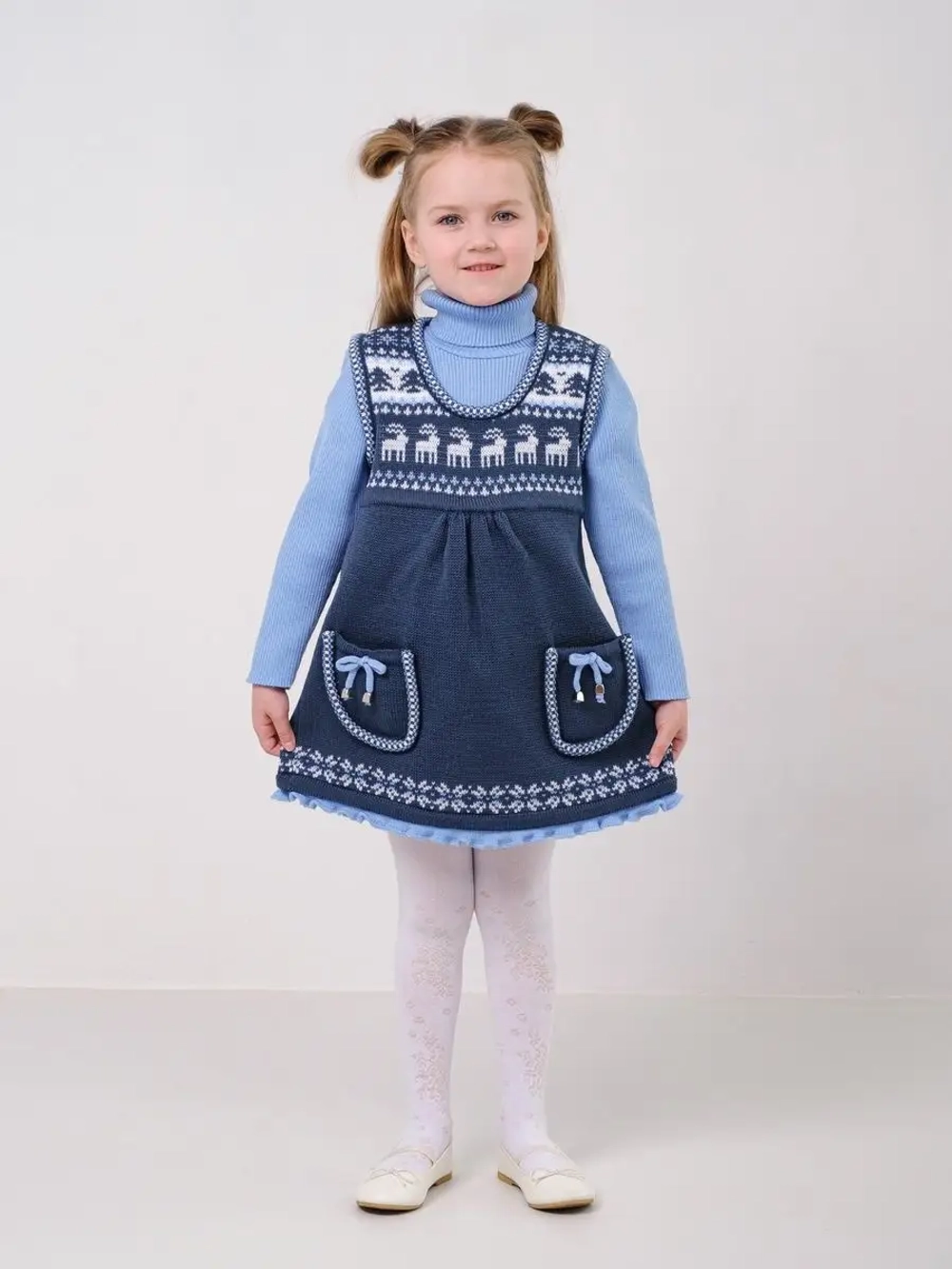 Сарафан вязаный для девочки