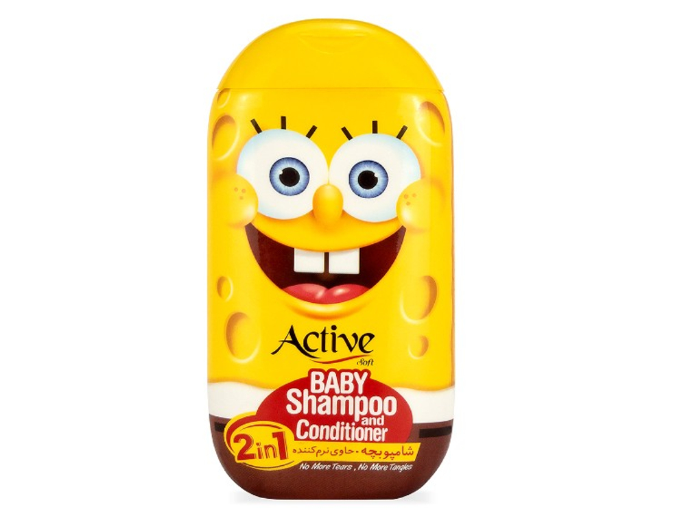 ACTIVE ИРАН / Детский шампунь и кондиционер 2в1 "Sponge Bob", 280 мл х12