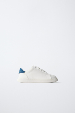 ZARA БАЗОВЫЕ КРОССОВКИ, БЕЛЫЙ
