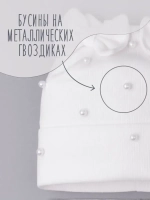 Шапка для девочки на осень с бусинами и снуд