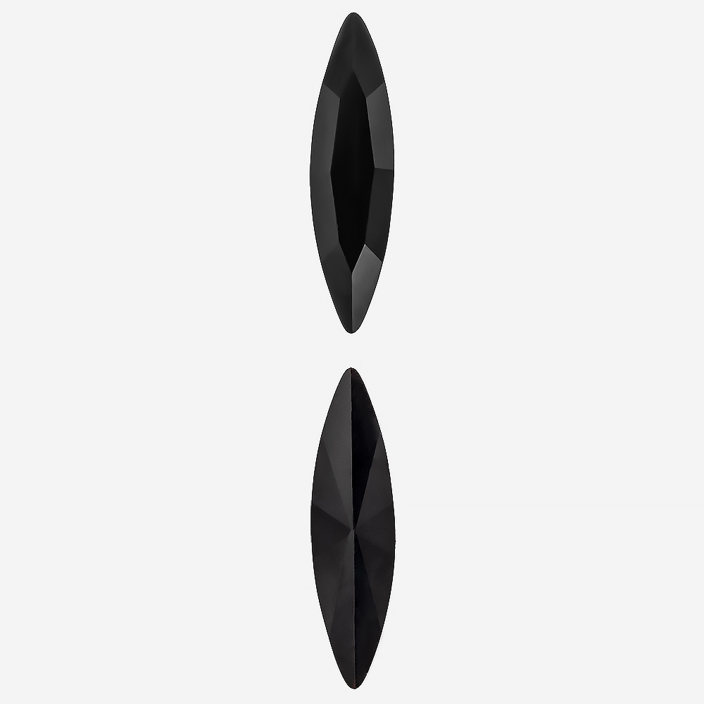 Кристалл Маркиз (Marquise Fancy Stone), оттенок "Черный"/"Jet", 15*4мм