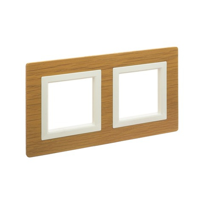 Рамка из натурального дерева, "Avanti", беленый дуб, 2 поста (4 мод.)