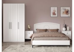 Шкаф трехдверный Вестра белый шагрень