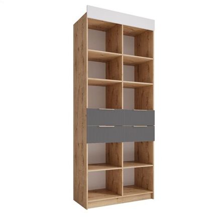 Стеллаж 900 с ящиками Лавис СД 900.1 (Дуб бунратти/Графит софт)