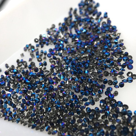 Стразы синие конусные