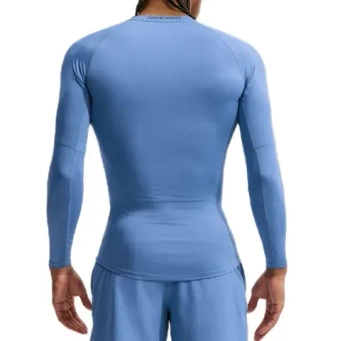 Мужская теннисная футболка с длинным рукавом Nike Pro Dri-FIT Tight Long-Sleeve Fitness - indigo storm/black