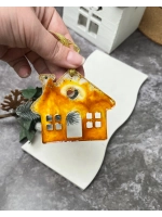 Новогодняя елочная игрушка Домик