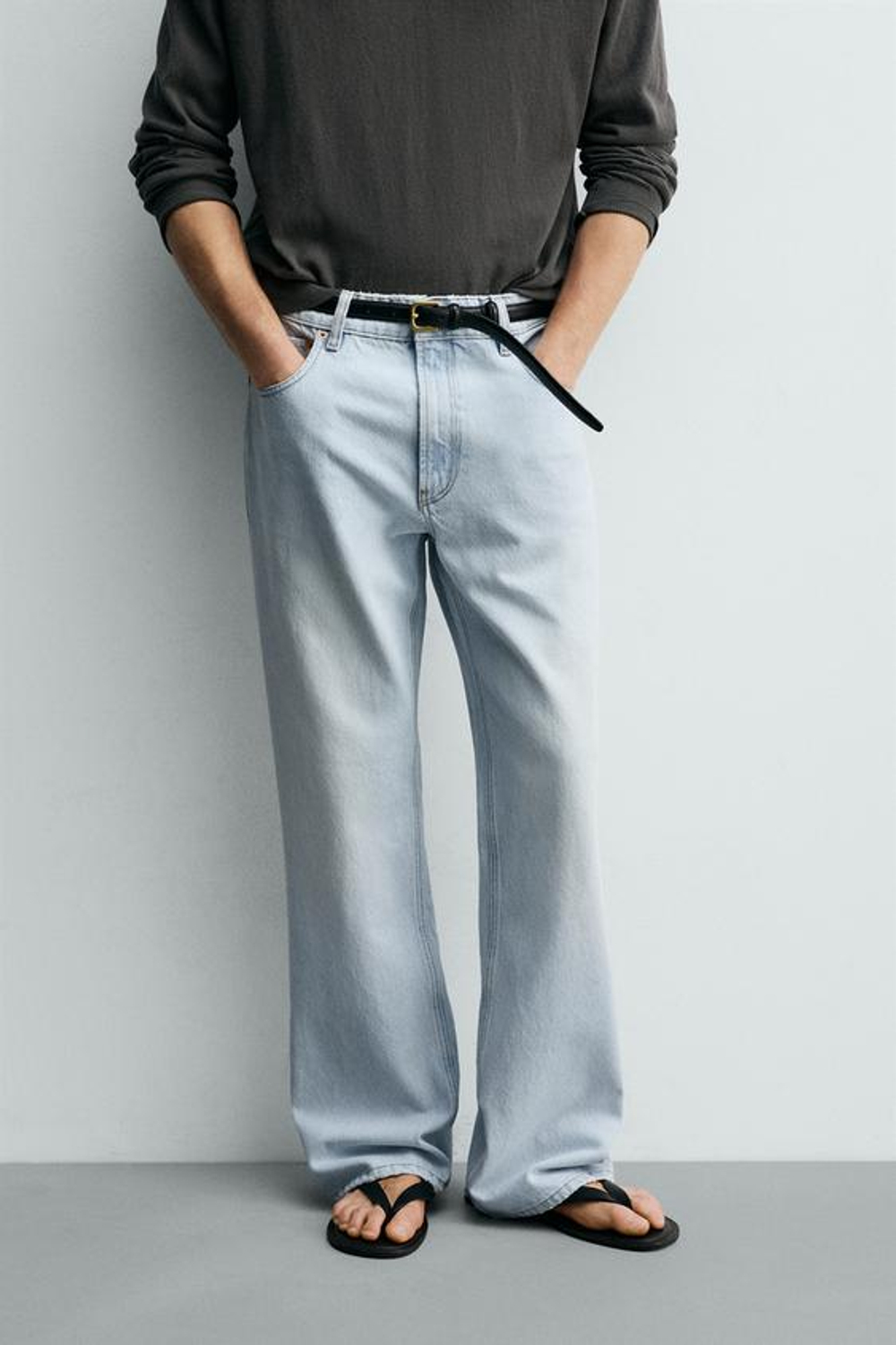 ZARA ДЖИНСЫ FLARE FIT, ГОЛУБОЙ