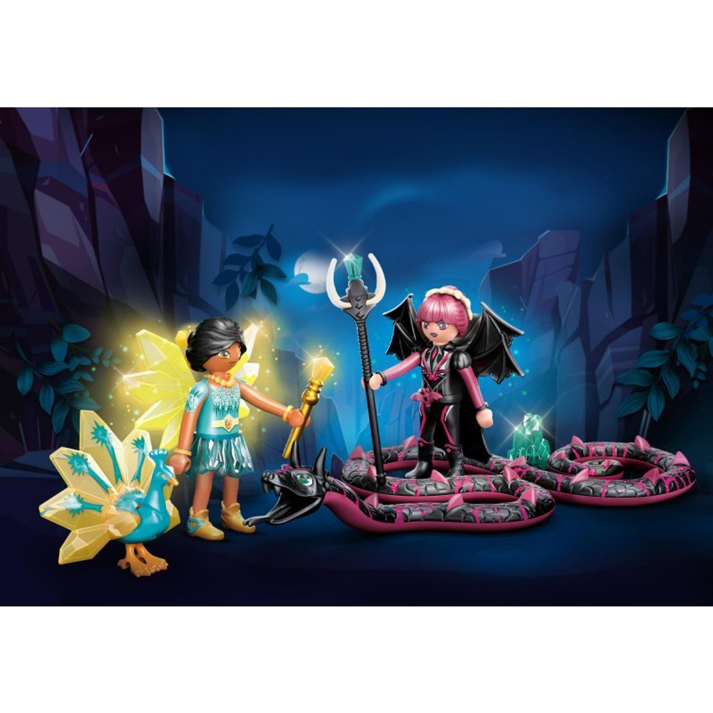 Playmobil - Хрустальная фея Аюма и Фея летучих мышей с загадочными животными 70803