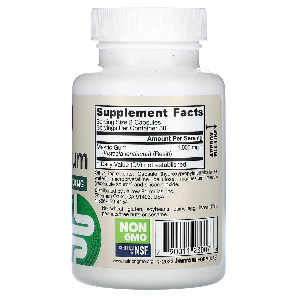 Jarrow Formulas, веганская мастиковая смола, 60 вегетарианских капсул (500 мг в 1 капсуле)