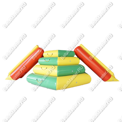 Элемент для аквапарка «Веселые ярусы» желто-зеленый, 9*4.5*22 м