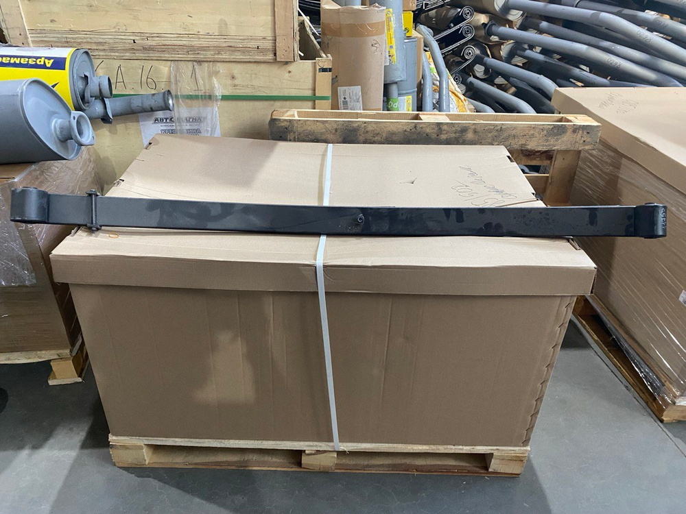 Рессора Г-3302 Б+ перед.2-лист.с сайл.бл.и болтов.хомутами L=1560мм (Конвейер ОРИГИНАЛ)