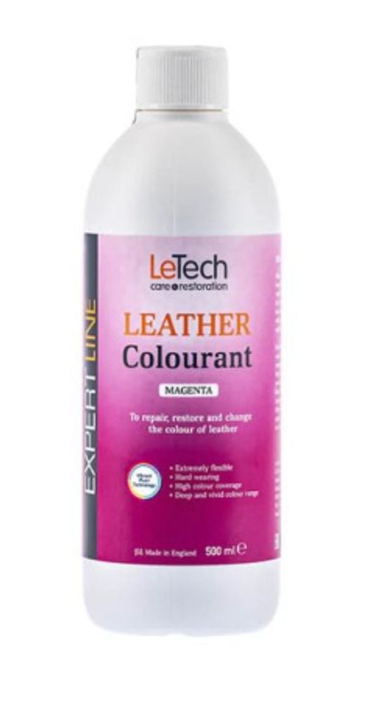 LeTech Expert Line Краска для кожи (Leather Colourant) Magenta, 500мл