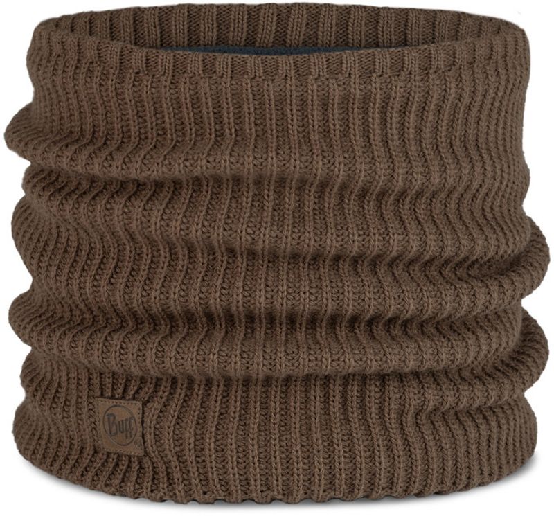 Вязаный шарф-труба с флисом Buff Knitted & Fleece Neckwarmer Rutger Brindle Brown Фото 1